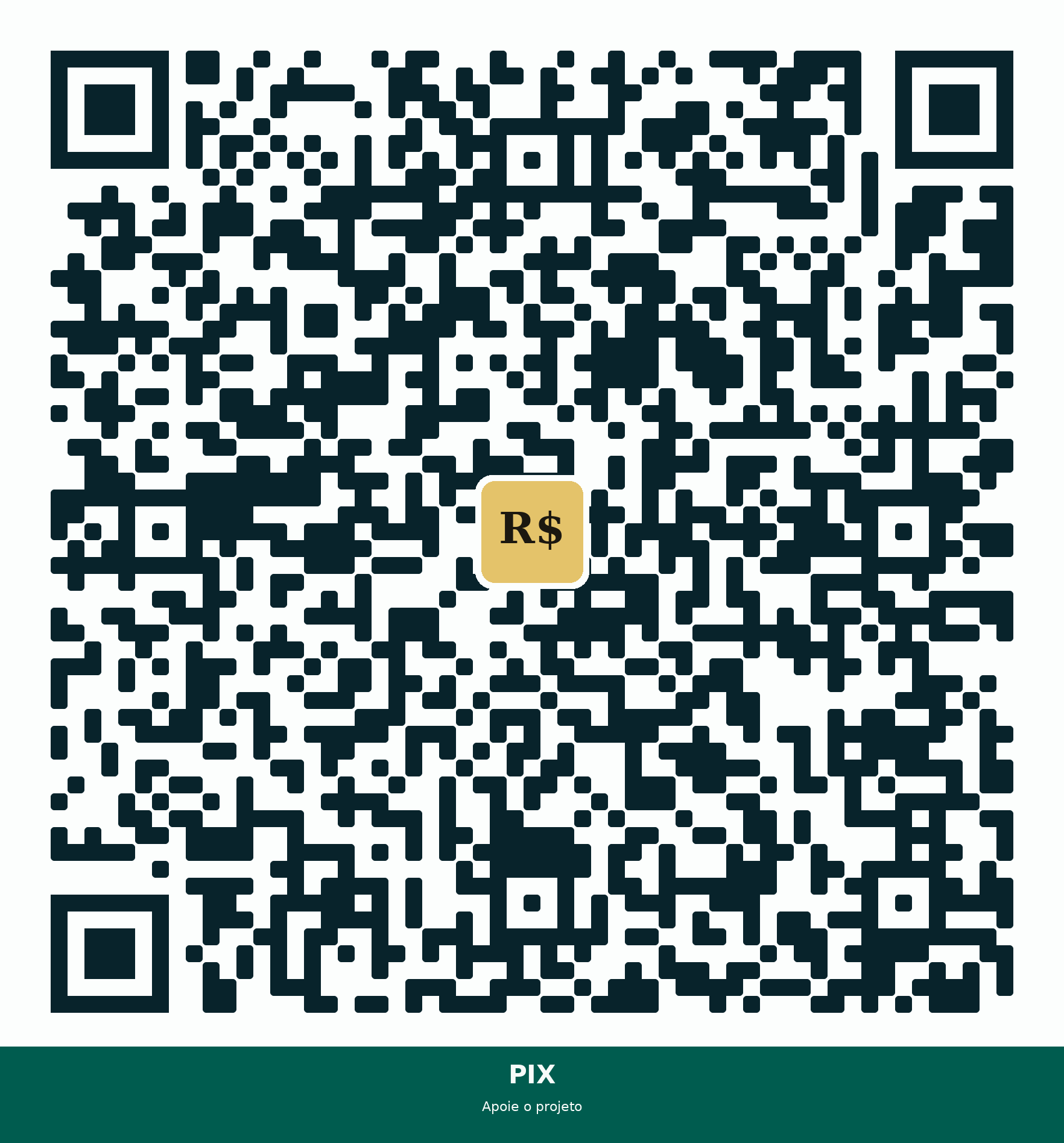 QR Code Pix para apoiar o Enriqueci na Política